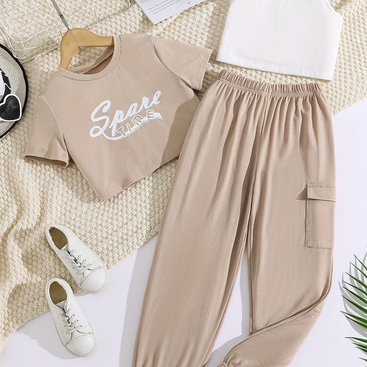 Girls Spare Time Girls printed Top And Bottom Set