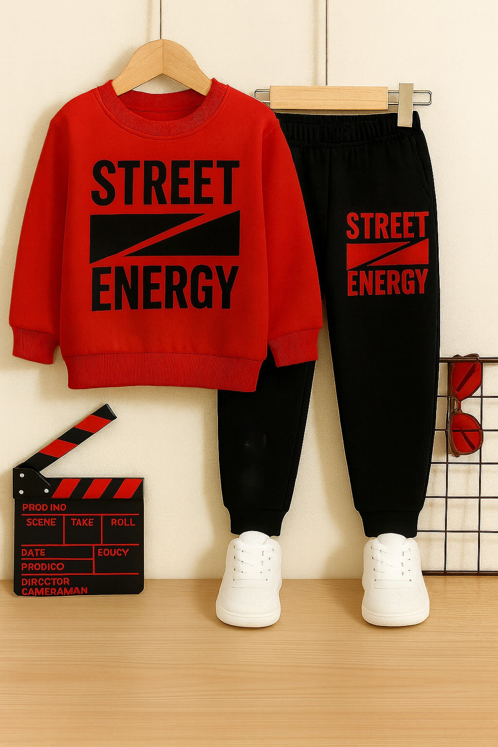 Boys Street Energy Printed Top And Bottom Set