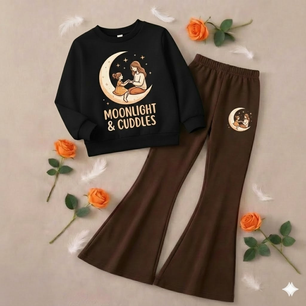 Moonlight & cuddles Boot Cut Printed Top And Bottom Set