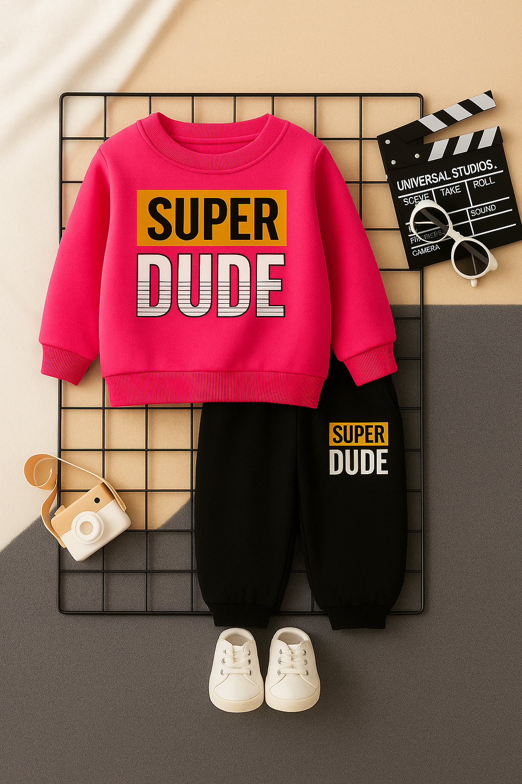 Happy Boys Super Dude Printed Top And Bottom Set