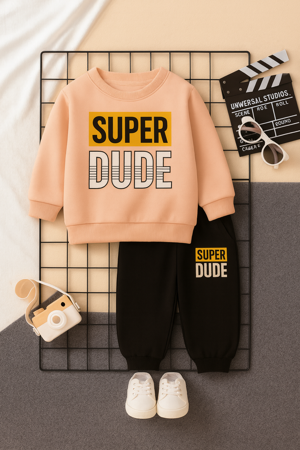 Happy Boys Super Dude Printed Top And Bottom Set