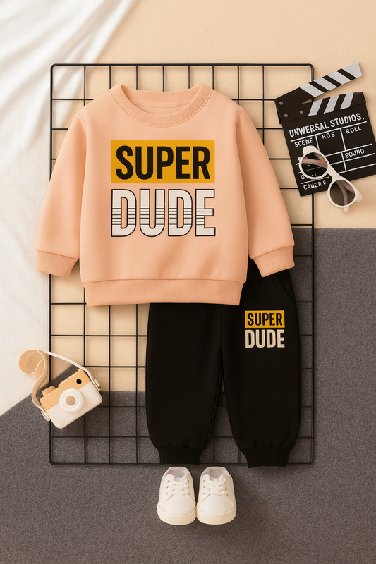 Happy Boys Super Dude Printed Top And Bottom Set
