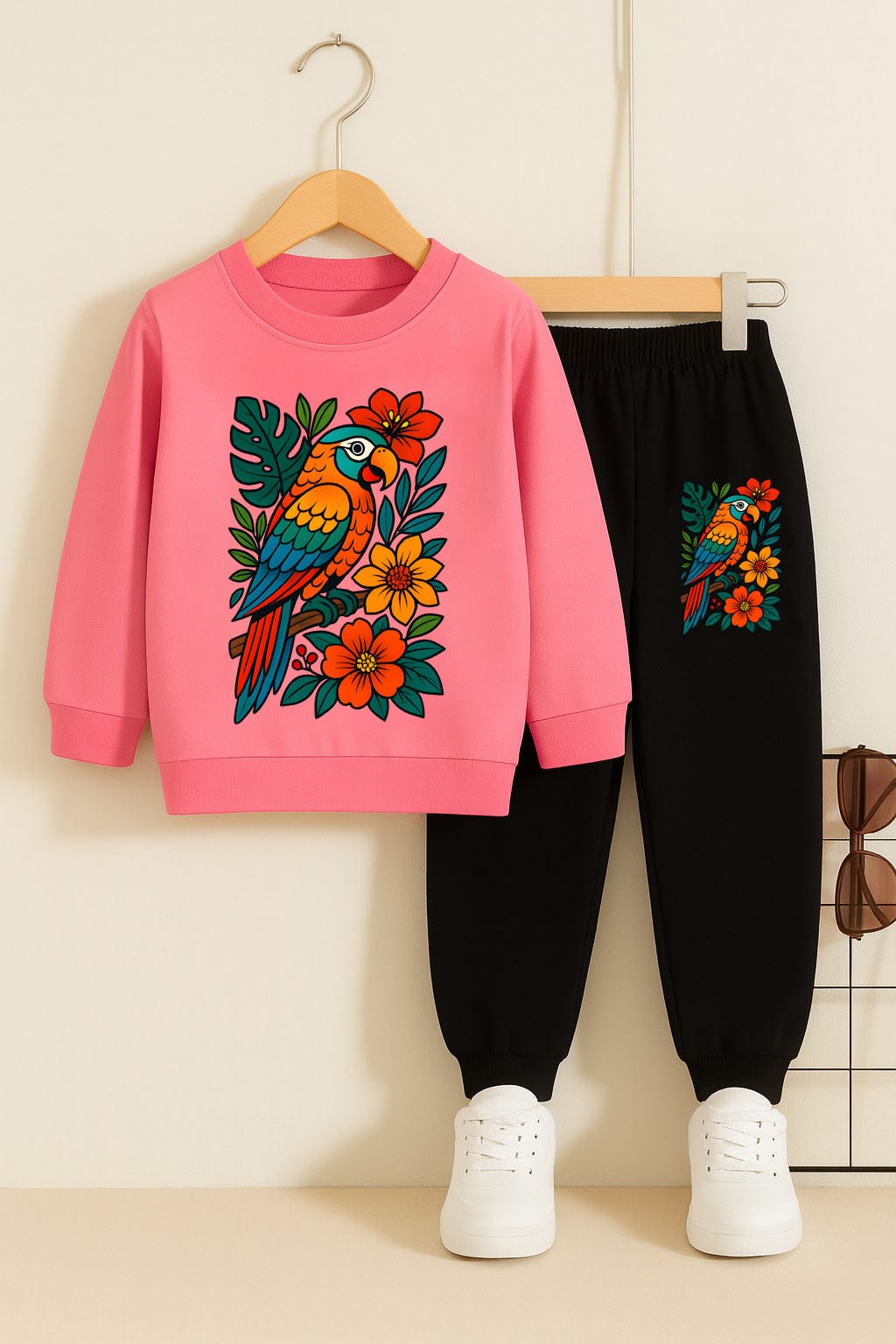 Parrot Boys Printed Top And Bottom Set