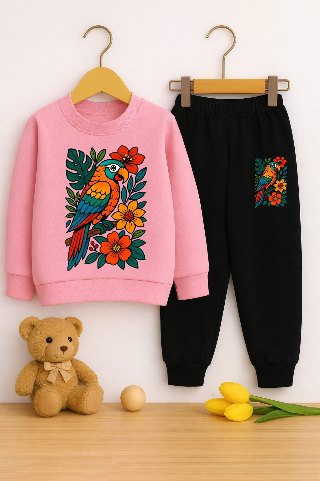 Parrot Boys Printed Top And Bottom Set