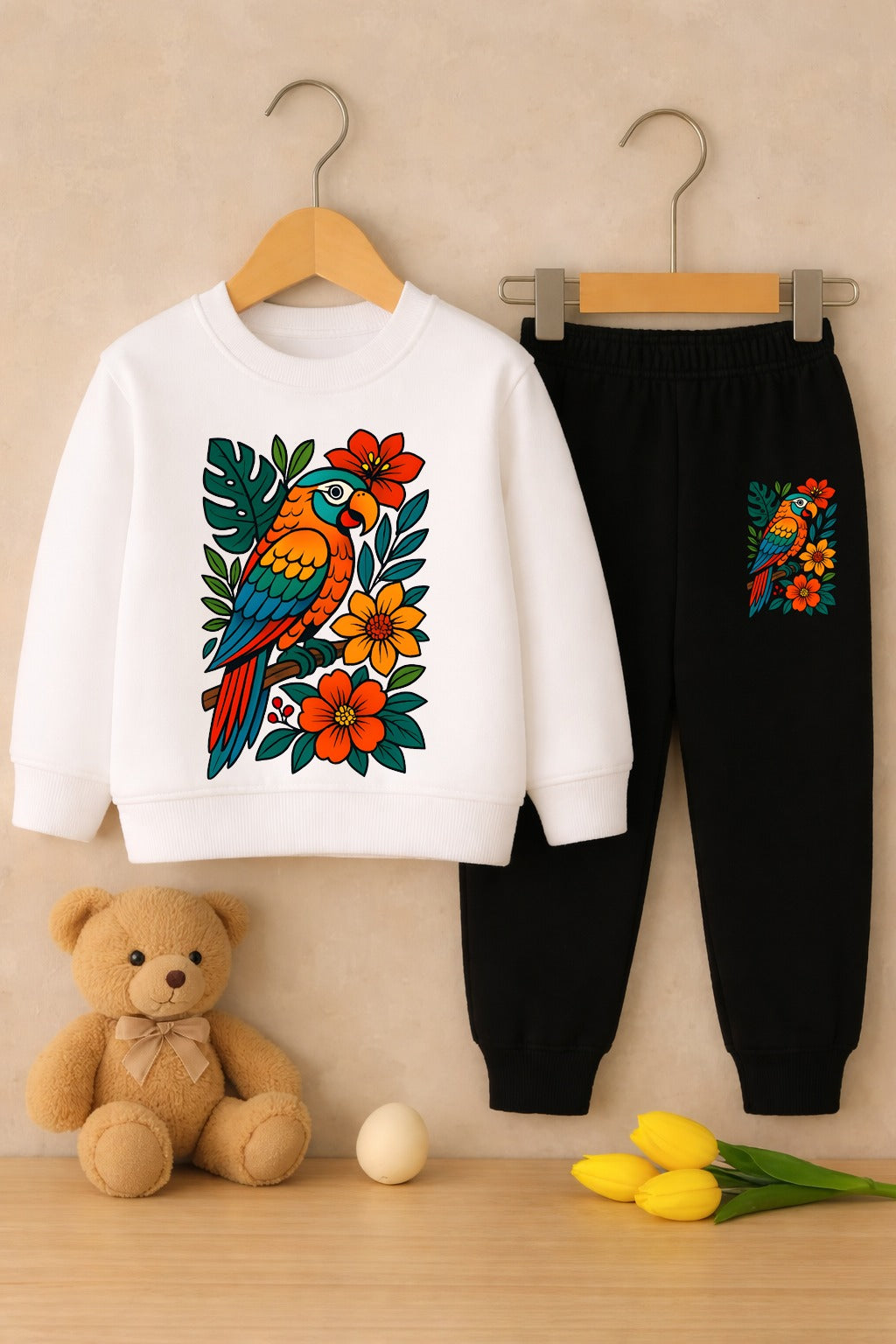 Parrot Boys Printed Top And Bottom Set
