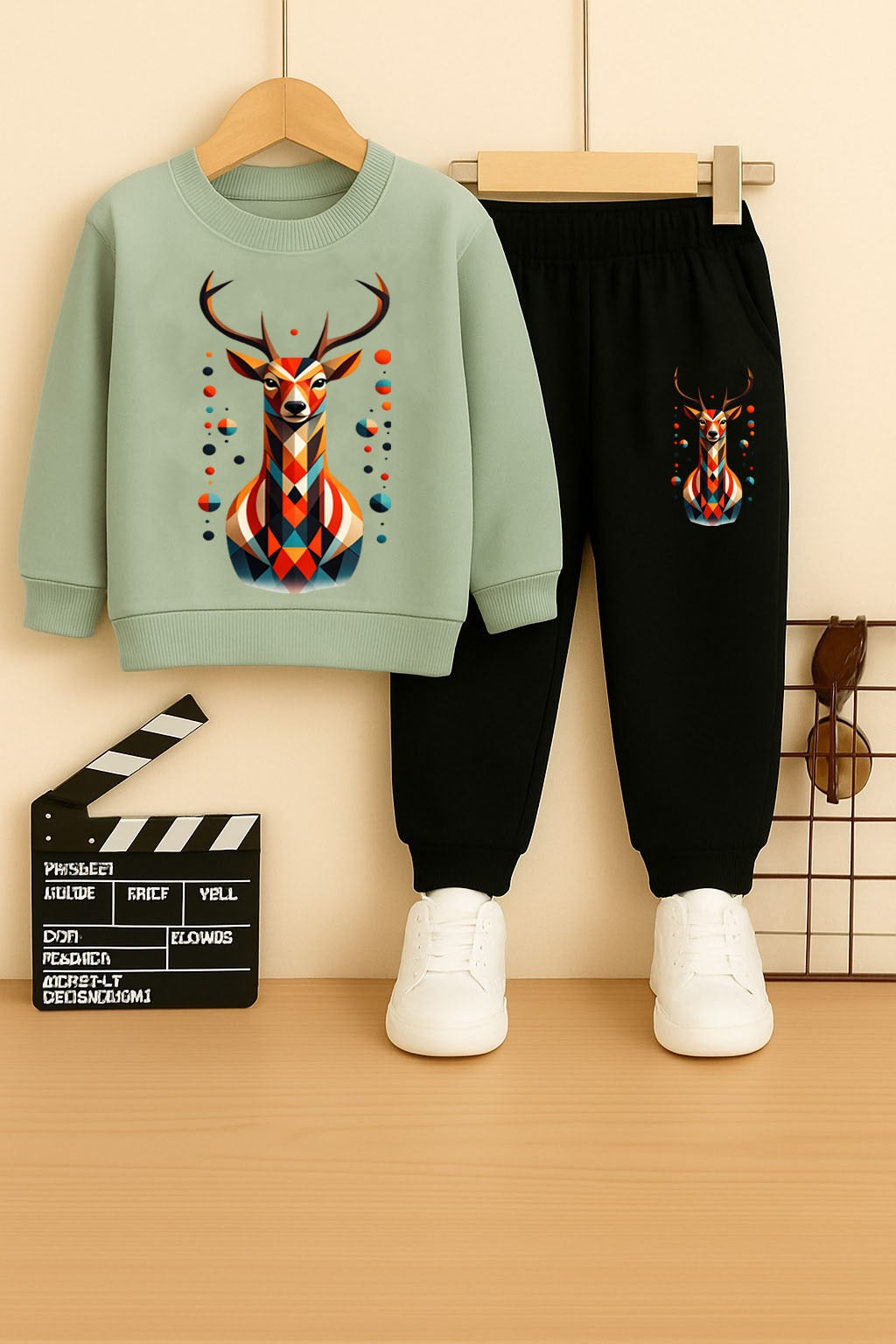 Boys Dear printed Top And Bottom Set