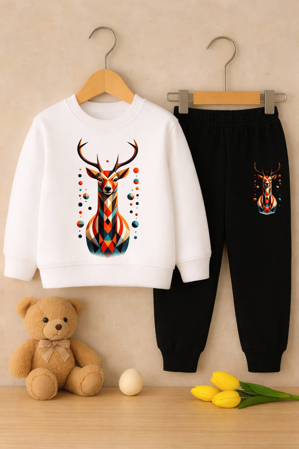 Boys Dear printed Top And Bottom Set