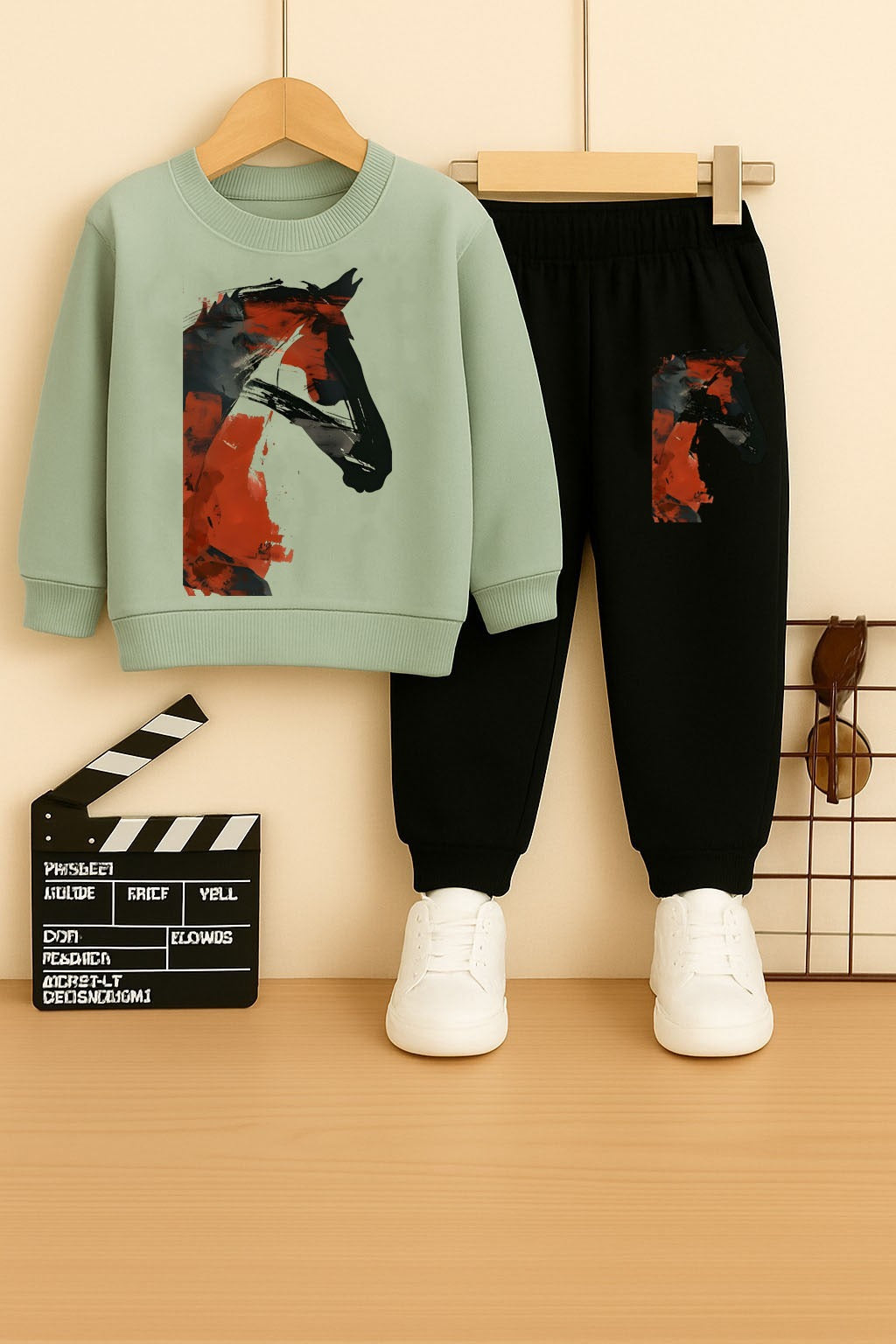 Boys Hourse Painting printed Top And Bottom Set