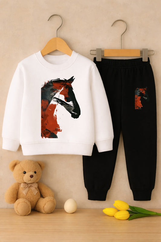 Boys Hourse Painting printed Top And Bottom Set
