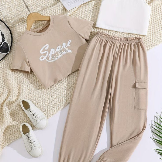 Girls Spare Time Girls printed Top And Bottom Set