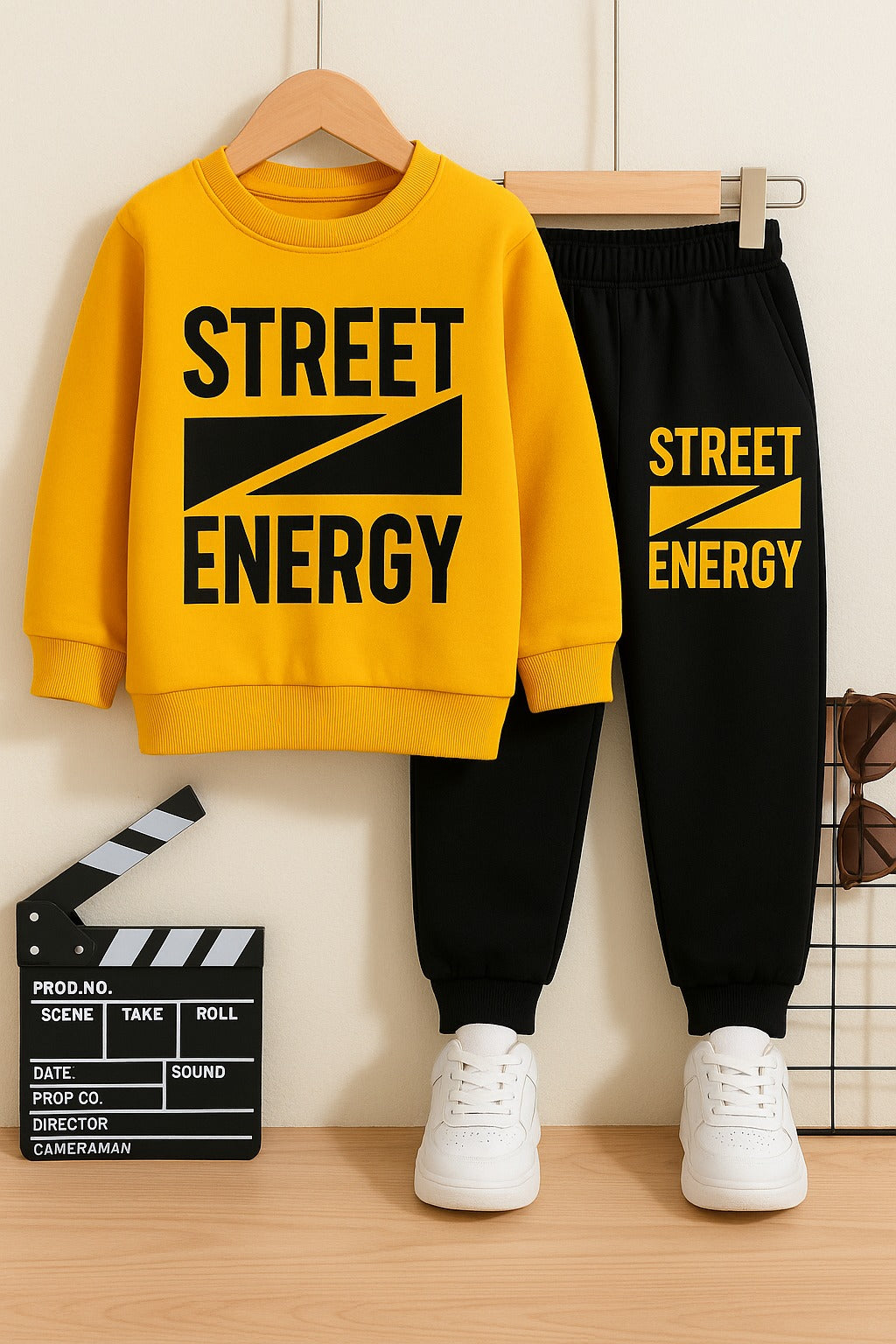 Boys Street Energy Printed Top And Bottom Set